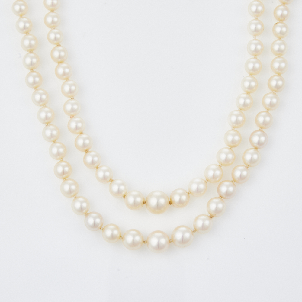 Vintage Mikimoto Graduated Cultured Pearl Necklace