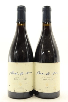 (2) 2007 Millton Clos de Ste. Anne Naboth's Vineyard Pinot Noir, Gisborne [JR17] (STOL)