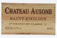 (6) 2002 Chateau Ausone, Saint-Emilion Grand Cru (OWC) [RP95] [JR17.5]