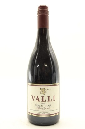 (1) 2007 Valli Gibbston Vineyards Pinot Noir, Gibbston