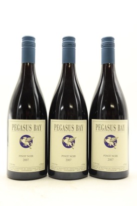(3) 2007 Pegasus Bay Pinot Noir, Waipara Valley [JR16.5] [BC95]