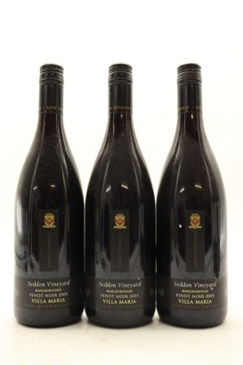 (3) 2005 Villa Maria Single Vineyard Seddon Pinot Noir, Marlborough [BC93]