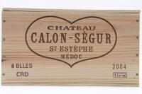 (6) 2004 Chateau Calon-Segur, Saint-Estephe (OWC) [JR17]