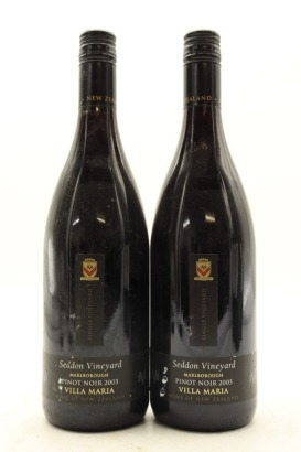 (2) 2005 Villa Maria Single Vineyard Seddon Pinot Noir, Marlborough [BC93]