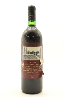 (1) 1991 Wynns Coonawarra Estate John Riddoch Cabernet Sauvignon, Coonawarra [JR17.5] [JO97] (TOL)