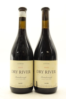 (2) 2002 Dry River Lovat Vineyard Syrah, Martinborough [BC95] (MS)