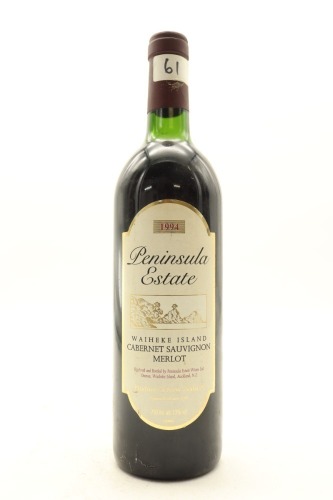 (1) 1994 Peninsula Estate Wines Cabernet Sauvignon - Merlot, Waiheke Island (TS)