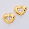 Chopard, 18ct Yellow Gold, .33ct Happy Diamonds Heart Shaped Earrings