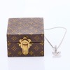 18ct White Gold, Louis Vuitton, 1.00ct Diamond Set Monogram Pendant with Box - 2