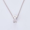 18ct White Gold, Louis Vuitton Empreinte Series .10ct Diamond Set Pendant on 40.5cm Chain
