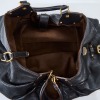 Louis Vuitton, Black Leather XL Mahina Bag with Box - 4