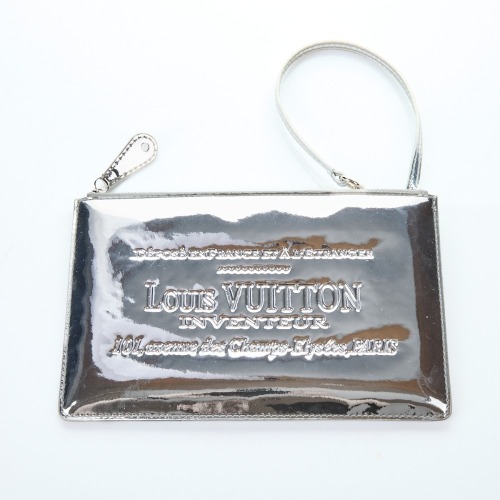 Louis Vuitton, Limited Edition Silver Monogram Miroir Pochette Clutch with Box