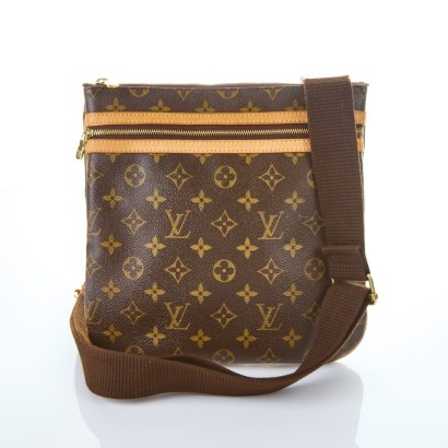 Louis Vuitton, Monogram Bosphore Pochette Crossbody Bag with Box