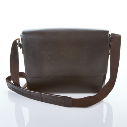 Louis Vuitton, Glace Fonzie Dark Brown Monogram Messenger Bag