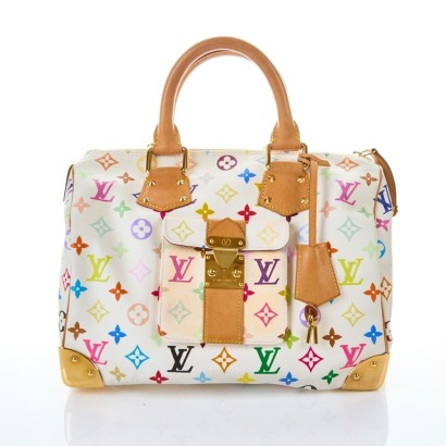 Louis Vuitton x Murakami Limited Edition White Monogram Multicolour Speedy 30