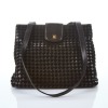 Bally, Braided Black Leather Shoulder Bag