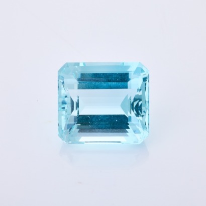 Loose, 28.04ct Emerald Cut Aquamarine