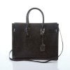 Yves Saint Laurent, Sac de Jour Black Leather and Croc Bag