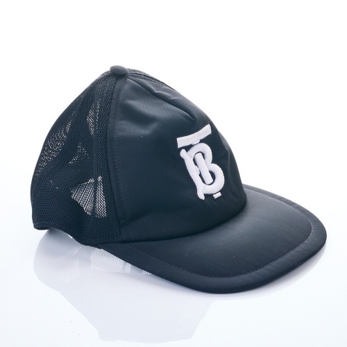 BURBERRY  BASEBALL CAP メッシュ Burberry - Logo-Print Modal and Mesh Baseball Cap - Black