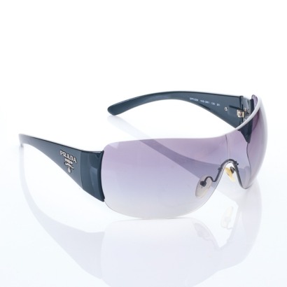 Prada, SPR22M Black Sunglasses with Box