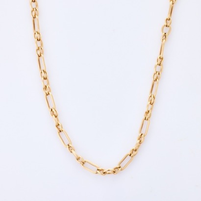 9ct Yellow Gold, 50cm Fancy Link Chain with Lobster Clasp