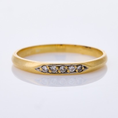 18ct Yellow Gold, 2.0mm Wide Plain Band, Size J