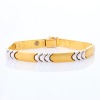 18ct Yellow / White Gold, Modern, 18cm Fancy Hollow Bracelet