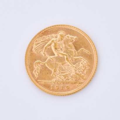 1910 Half Sovereign Coin, of 19.3mm in Diameter