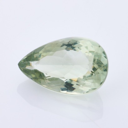 Loose, 12.15ct Pear Shape Prasiolite