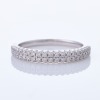 14ct White Gold, .28ct 'Lumiere Double Row Diamond' Band - As new
