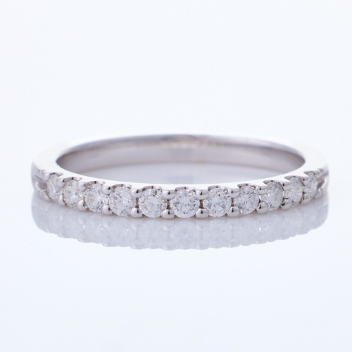 14ct White Gold, Modern, .30ct 'Luna' Diamond Band - As new