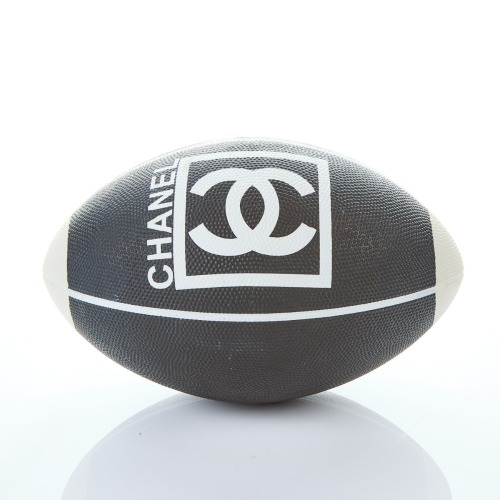Chanel, CC Logo Black / White Rugby Ball