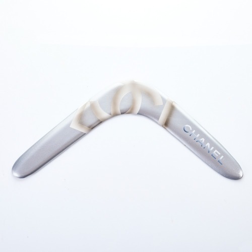 Chanel, Silver-tone Metallic Boomerang