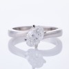 18ct White Gold, Modern, .70ct Oval Cut Diamond Ring