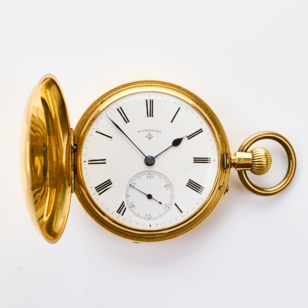 18ct Yellow Gold, 48.8mm Rotherham & Sons Pocket Watch, circa 1904