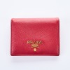 Prada, Red Saffiano Fuoco Wallet with Box