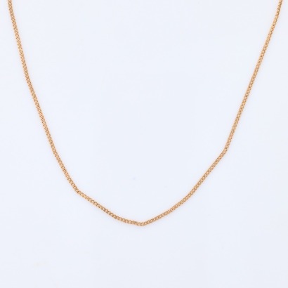 9ct Yellow Gold, 43cm Fine Curb Link Chain