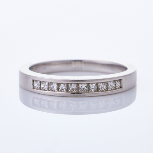Platinum, Modern, .50ct Channel Set Diamond Band