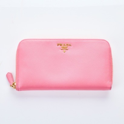 Prada, Geranio Saffiano Leather Wallet with Box