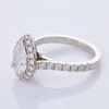 Naveya & Sloane, Platinum, .77ct Pear Shape Diamond / .49ct Diamond Set Ring with Box - 2