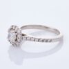 Partiridge, Platinum, Modern, .61ct Diamond / .43ct Diamond Halo Ring - 2