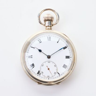 Rolex, Open Faced, 50mm Dennison Silver Cased, Hallmarked Birmingham, Pocket Watch, circa 1922