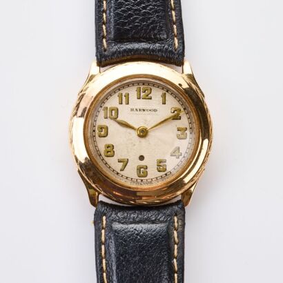 9ct Yellow Gold, 30mm Harwood World's First Automatic Wristwatch, circa 1928