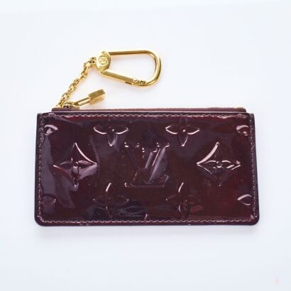 Louis Vuitton, Monogram Vernis Amarante Key Pouch