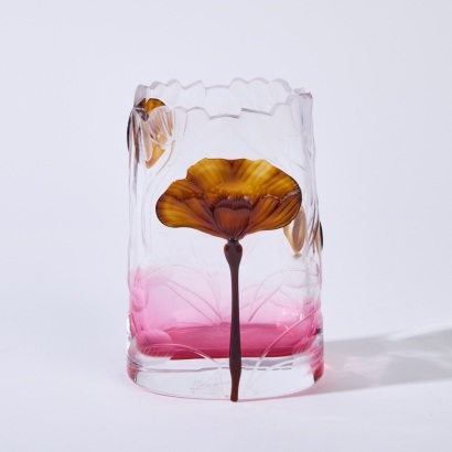 A Moser Crystal Floral Vase