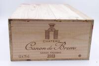 (12) 2003 Chateau Canon de Brem, Canon-Fronsac (OWC)