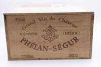 (12) 2003 Chateau Phelan Segur, Saint-Estephe (OWC)