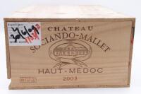 (12) 2003 Chateau Sociando-Mallet, Haut-Medoc (OWC)