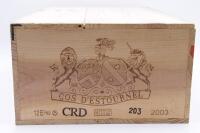 (12) 2003 Chateau Cos d'Estournel, Saint-Estephe (OWC) [JR17.5] [RP97]