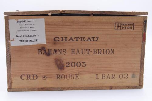 (12) 2003 Chateau Bahans Haut-Brion, Pessac-Leognan (OWC)